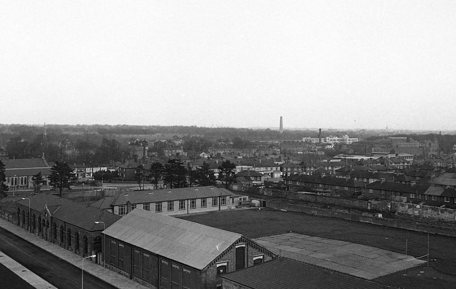 St Michael’s School in the 1970s. A playing pitch can be seen where our garden is now. Credit: Dublin City Libraries.