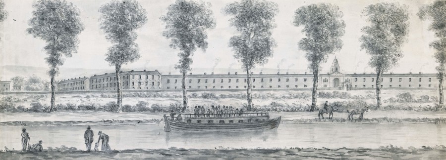 Richmond Barracks and the Grand Canal around 1820. Credit: National Gallery of Ireland Collection