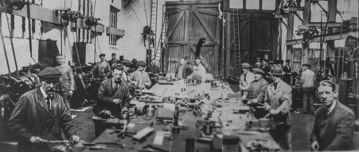 Inchicore Works: Workmen inside the workshops around the 1890s. Credit: Irish Railway Record Society Archive, courtesy Ciarán Cooney