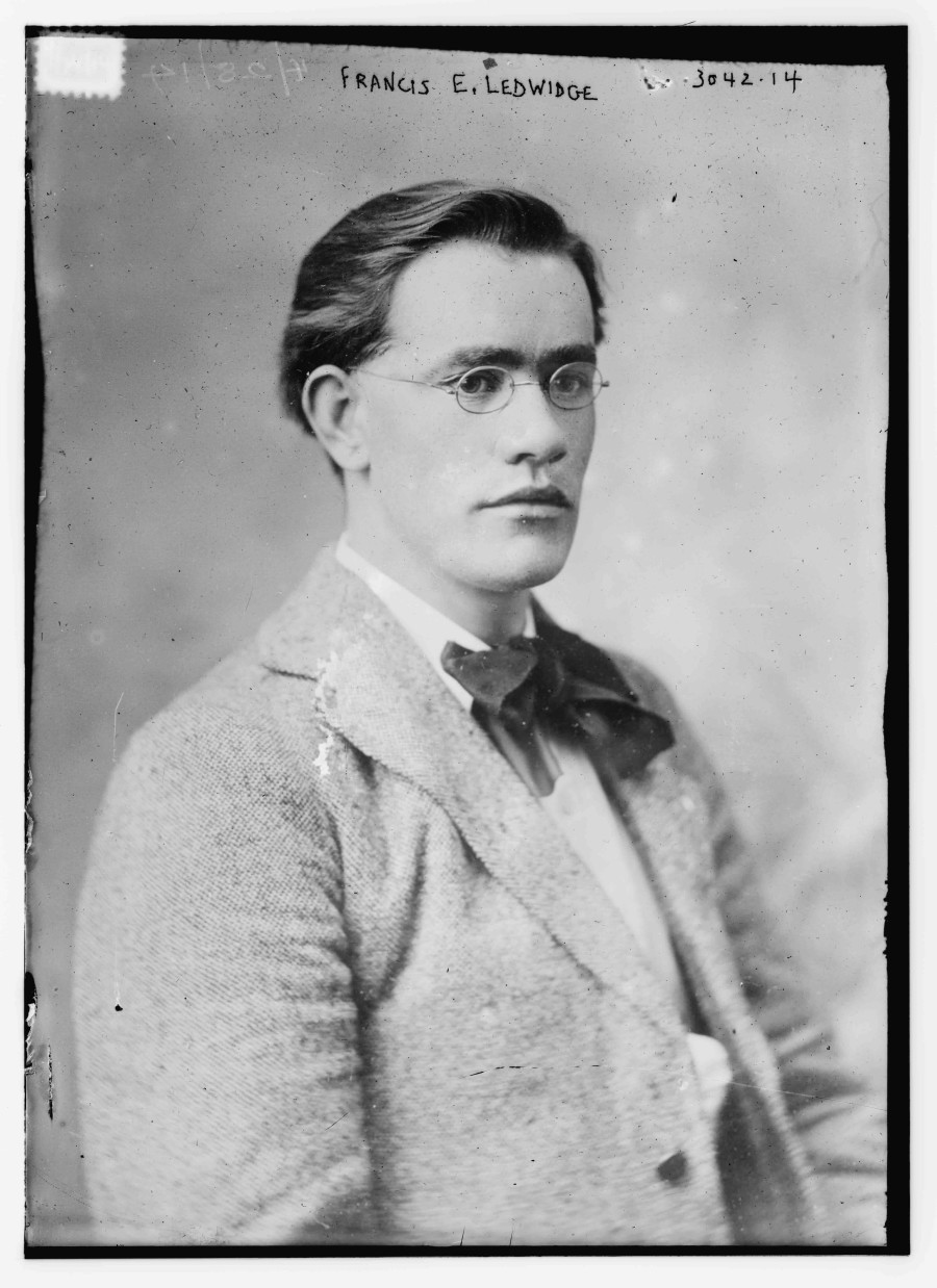 Francis Ledwidge   as a young man in 1913 or 1914. Credit: Bain Collection, Library of Congress