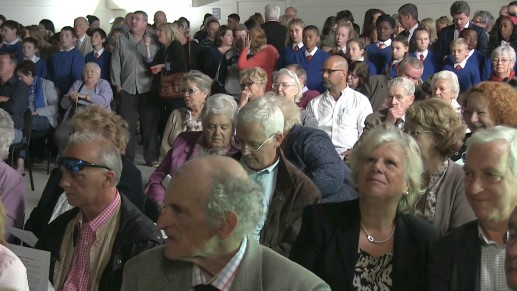 The local community attend launch of the renovation plan. Credit: Joe Lee from film 'Barrack Square Estate'.