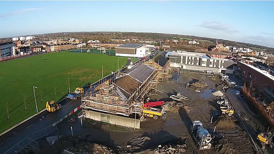 Aerial view of Richmond Barracks. Credit: Joe Lee from film 'Barrack Square Estate'.