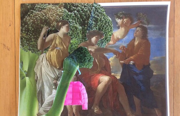Collage making with Colin