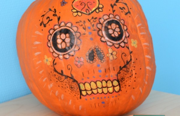 a pumpkin decorated